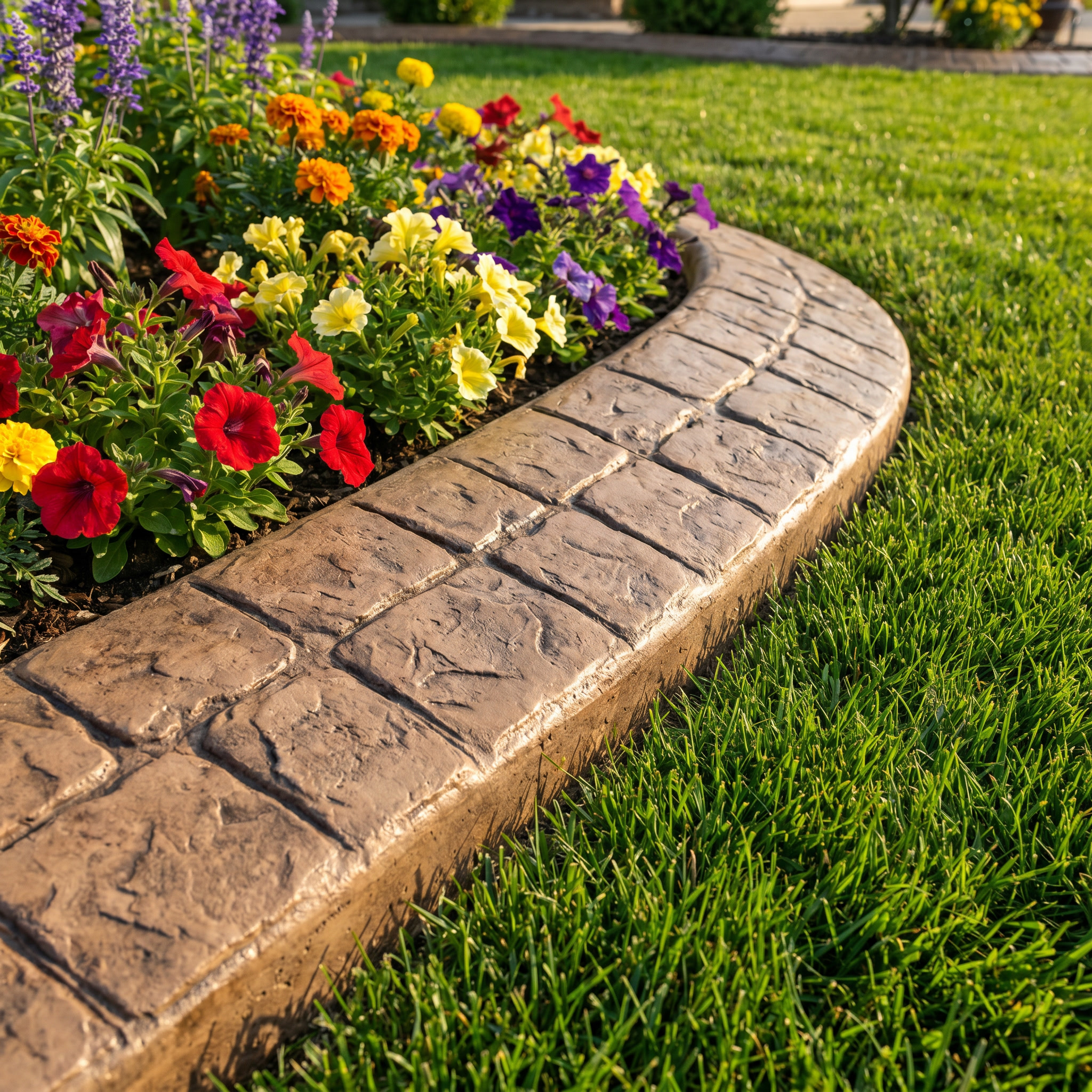 Stamped Textured Curbing